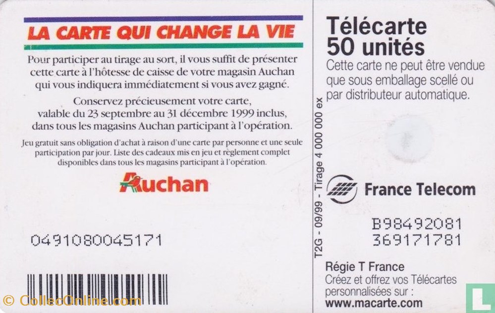 divers telecartes cartes telephoniques france auchan gemplus 03 2