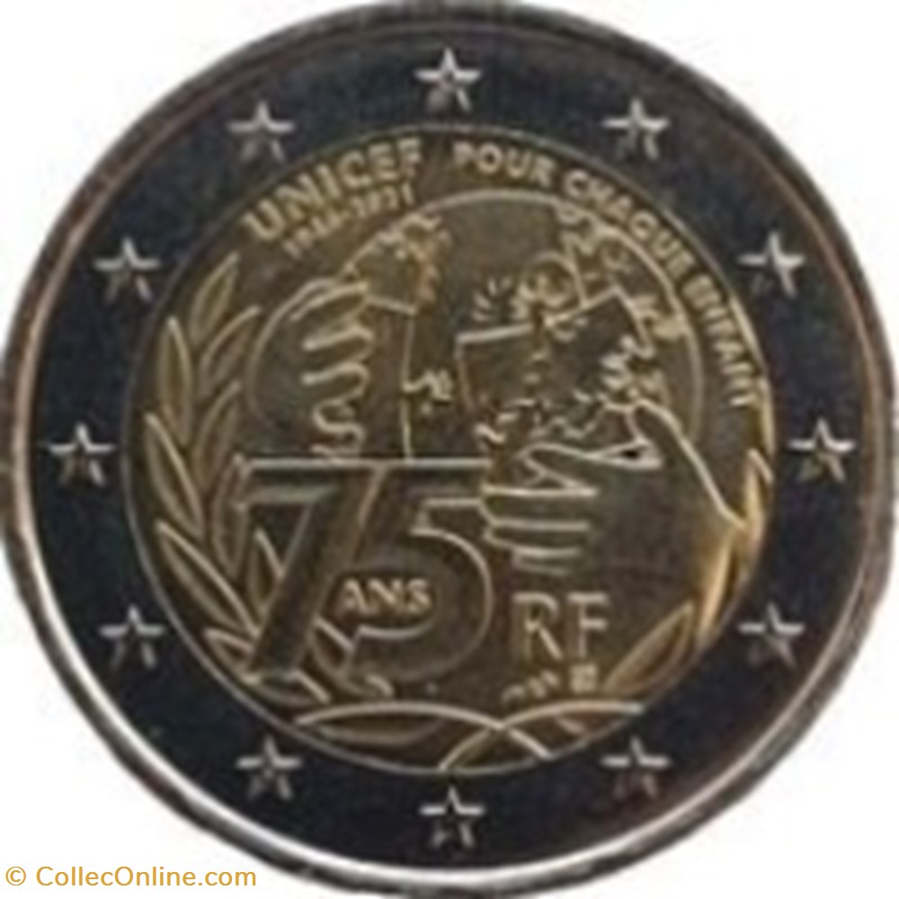 2 Euros-France 2021-Unicef monnaies 2 euros france 2021 unicef