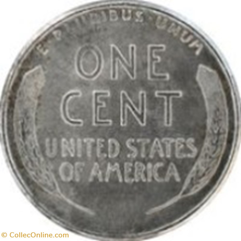 1 cent "Steel Penny" Etats Unis 1943 monnaies monde 1 cent steel penny etats unis 1943