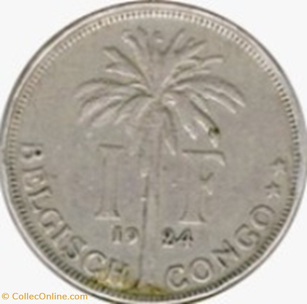 1 franc - Albert I en néerlandais Congo Belge-1928 monnaies monde 1 franc albert i en neerlandais congo belge 1928