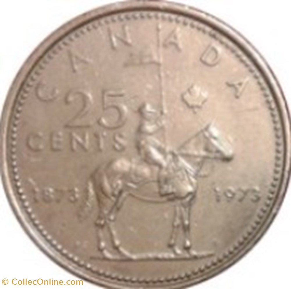 25 cents - Élisabeth II Centenaire de la Gendarmerie Royale du Canada 1973 monnaies monde 25 cents elisabeth ii centenaire de la gendarmerie royale du canada 1973