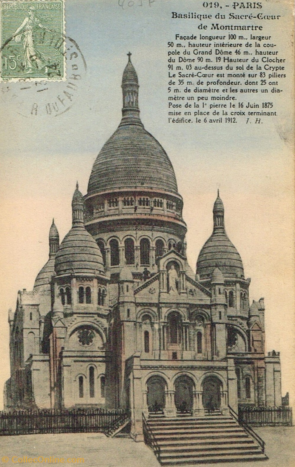 cartes postales france paris basilique sacre c ur