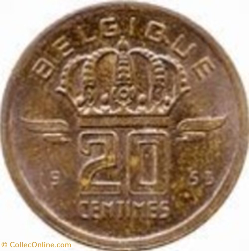 20 Centimes ( Français) Mineur Belgique 1959 monnaies monde 20 centimes francais mineur belgique 1959