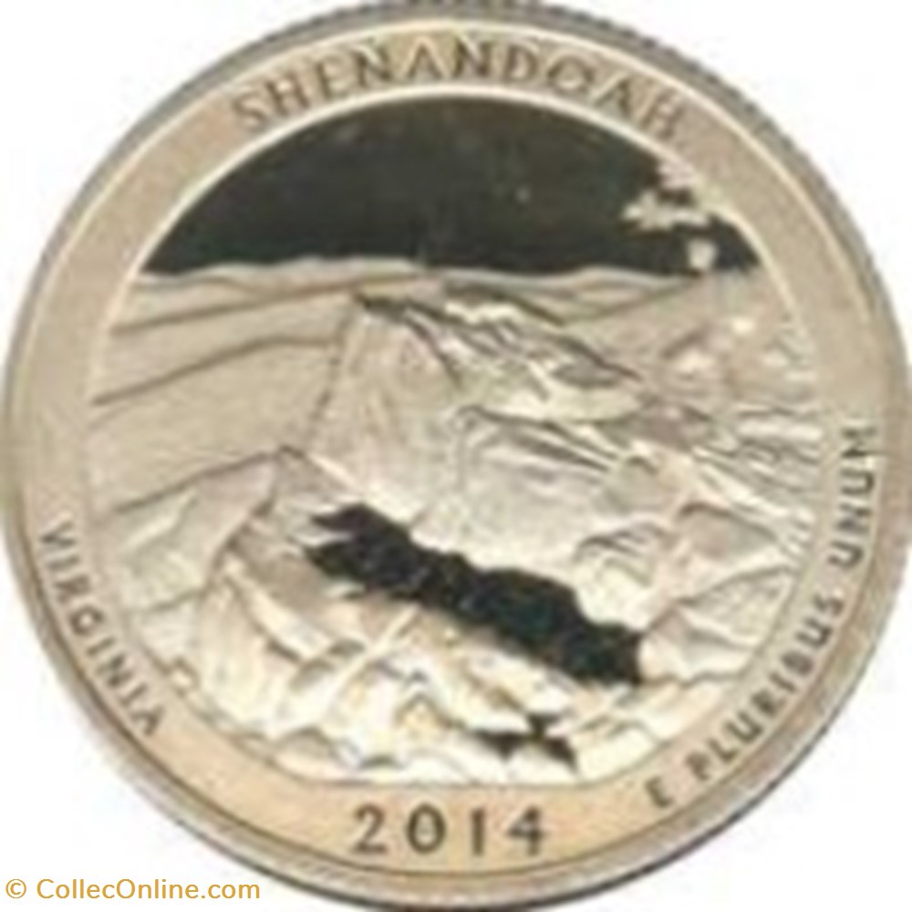 Etats Unis-¼ Dollar ''Washington Quarter'' Shenandoah National Park, Virginia 2014 P monnaies monde etats unis dollar washington quarter shenandoah national park virginia 2014 p
