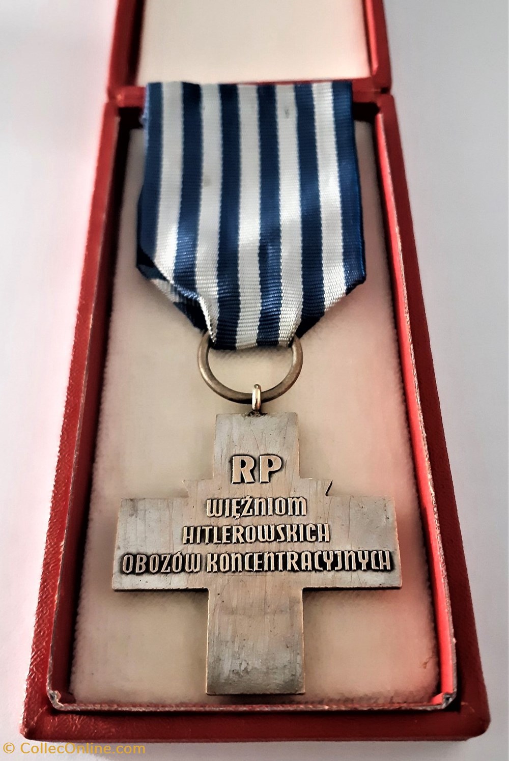 militaria medailles insignes pologne medaille croix du survivant auschwitz ww2 version rp rare