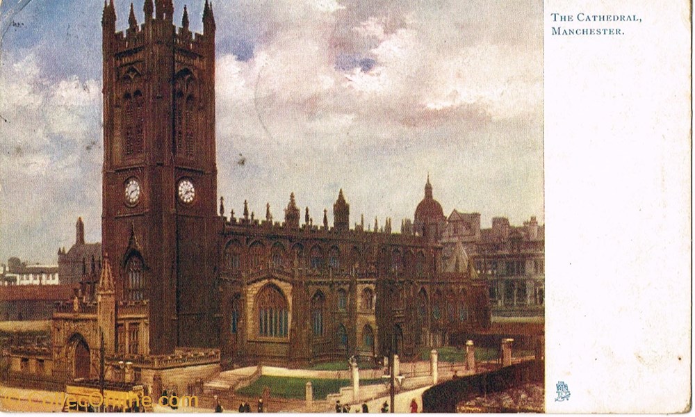 cartes postales angleterre manchester cathedrale