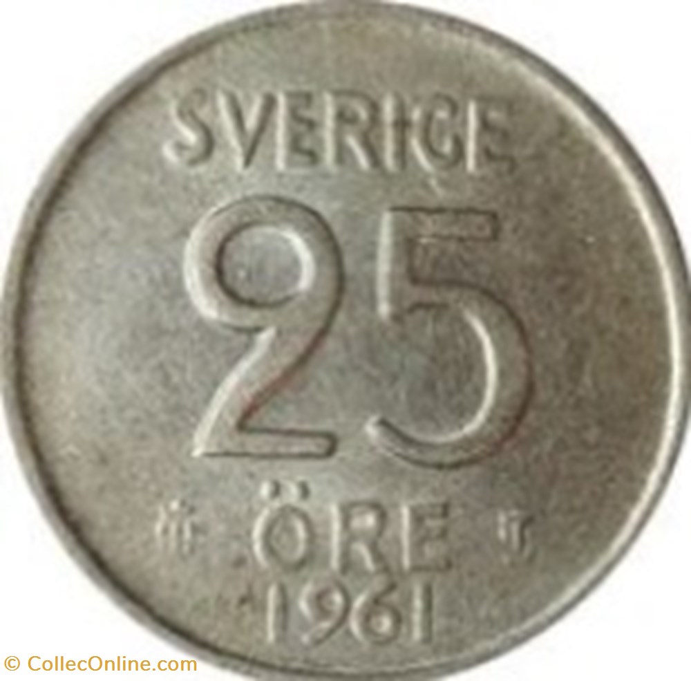 25 öre Gustaf VI Adolf Suède 1950 monnaies monde 25 ore gustaf vi adolf suede 1950