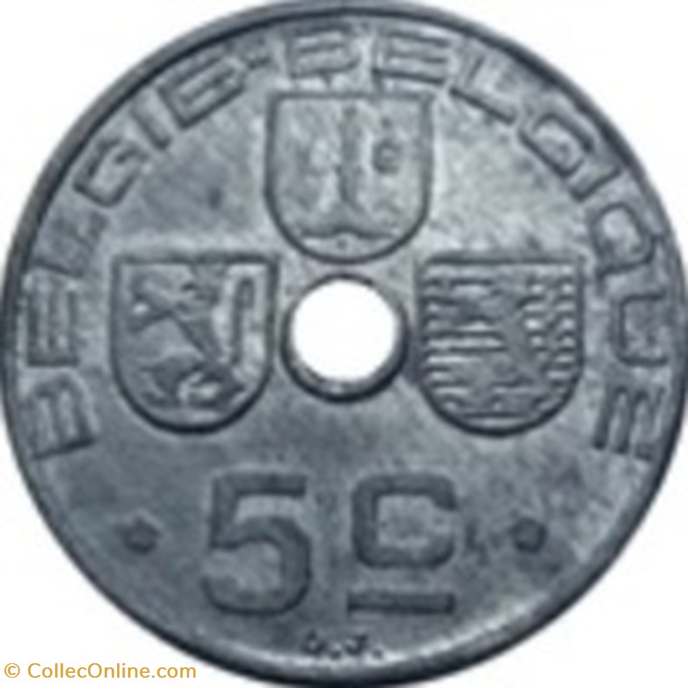 5 centimes - Léopold III - type Jespers Belgie-Belgique 1941 monnaies monde 5 centimes leopold iii type jespers belgie belgique 1941