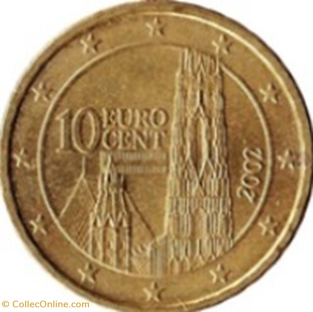 10 Cent Euro-Autriche 2002 monnaies 10 cent euro autriche 2002