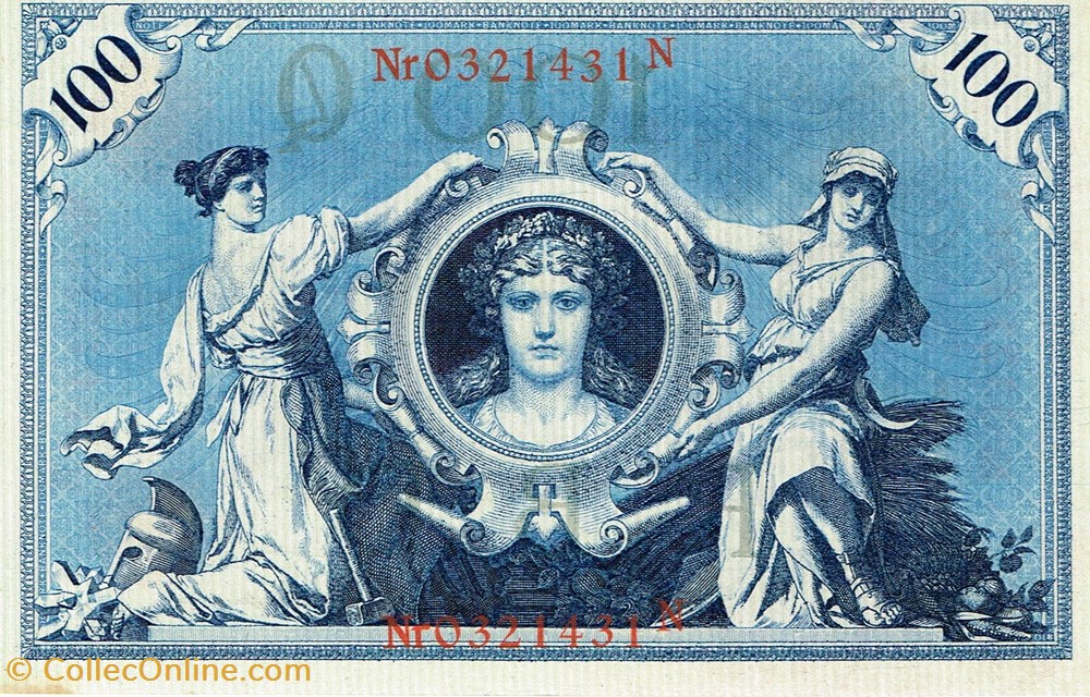 Allemagne-100 Deutsche Mark-1908 billets allemagne 100 deutsche mark 1908