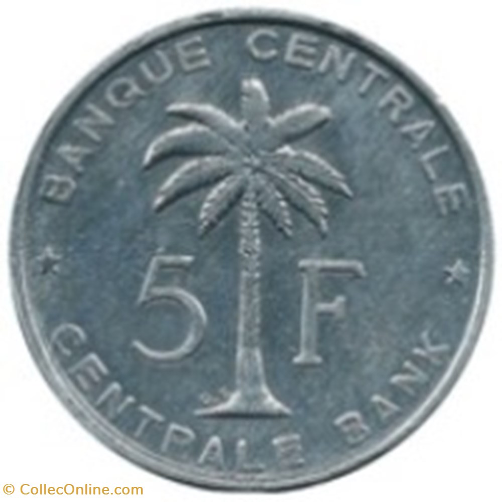 5 Francs Congo Belge- Rwanda et Urundi 1958 monnaies monde 5 francs congo belge rwanda et urundi 1958