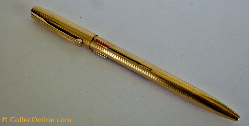 divers crayons stylos waterman stylo bille 3 couleurs plaque or 18 carat