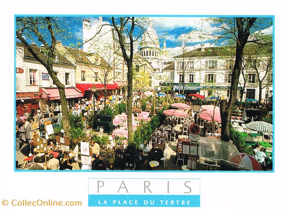France-Paris-La Place du Tertre cartes postales france paris la place du tertre