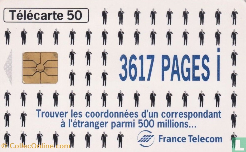 divers telecartes cartes telephoniques france 3617 pages i gemplus 01 1 1988