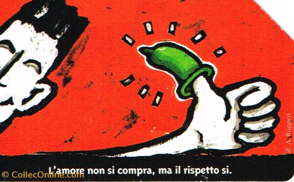divers telecartes cartes telephoniques italie amore non si compra ma il rispetto si