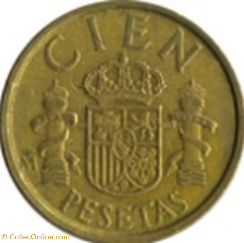 Cien Pesetas Espagne 1988 monnaies monde cien pesetas espagne 1988