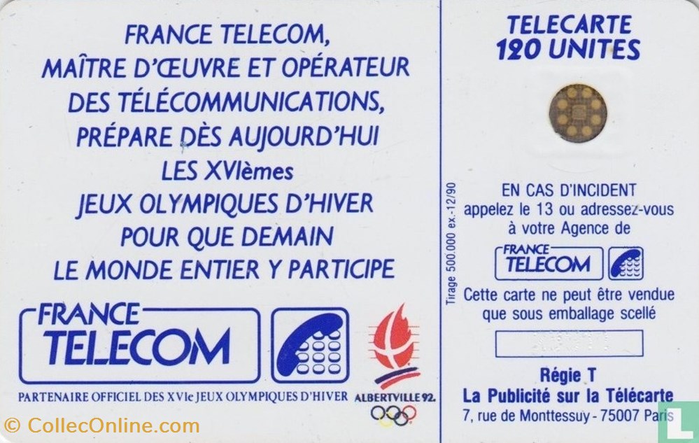 France- Skieur- Schlumberger 05an divers telecartes cartes telephoniques france skieur schlumberger 05an