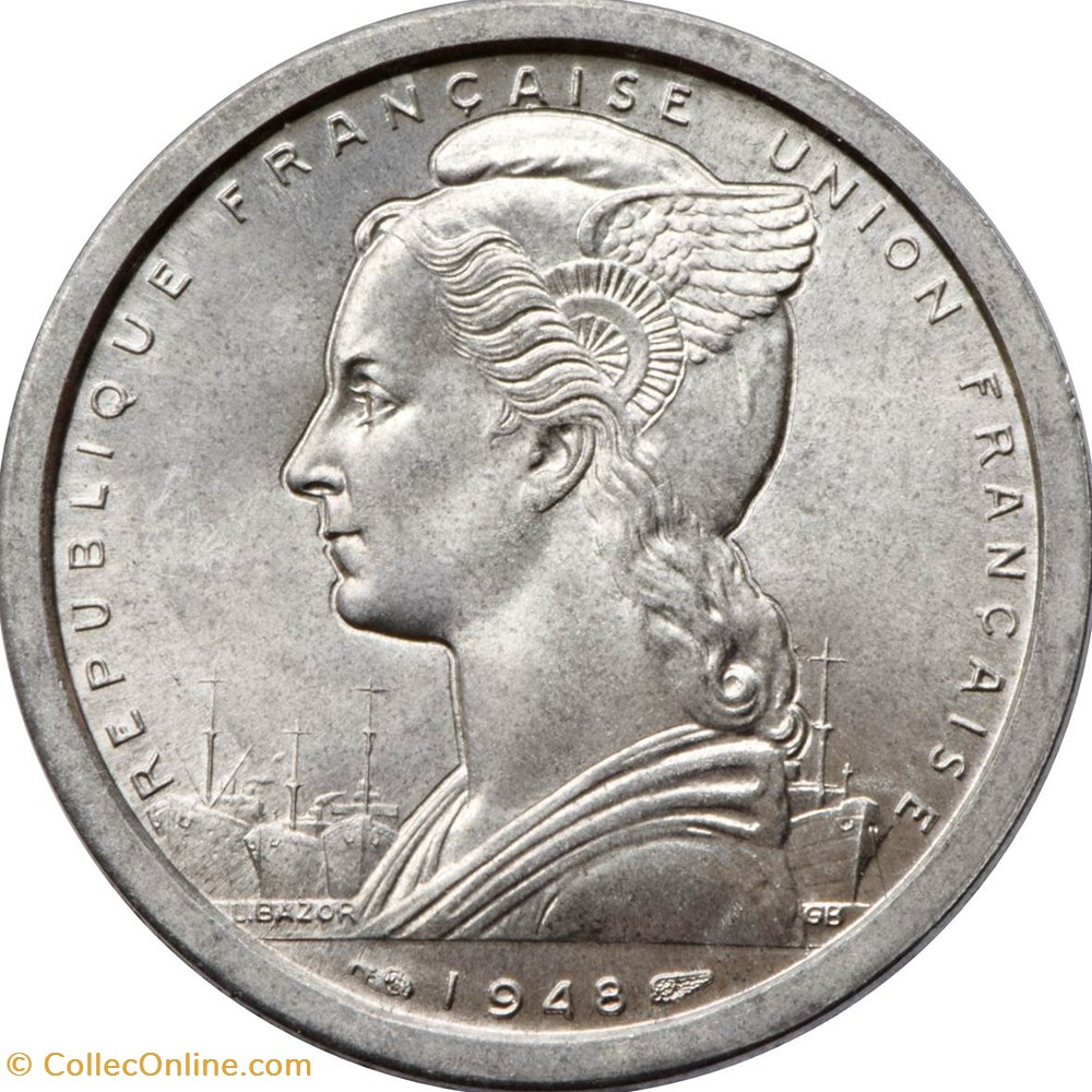 2 Francs Madagascar 1948 monnaies monde 2 francs madagascar 1948