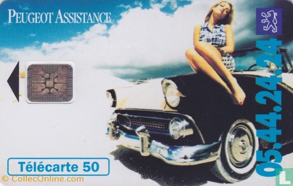 divers telecartes cartes telephoniques france peugeot assistance schlumberger 05an