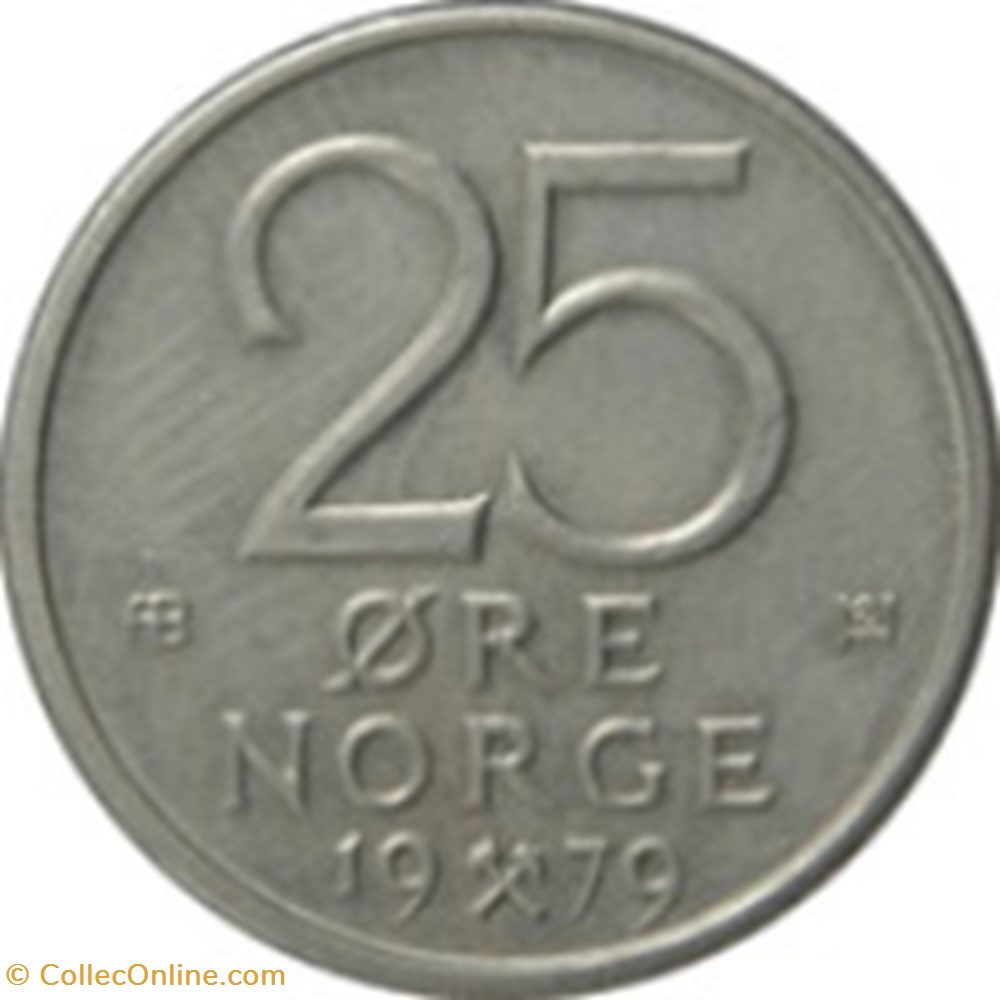 25 øre - Olav V Norvège 1976 monnaies monde 25 re olav v norvege 1976