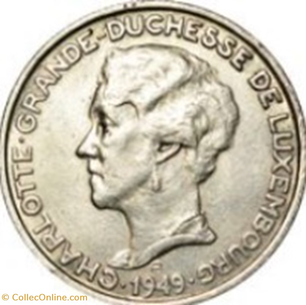 5 Francs Duché du Luxembourg 1949 (charlotte) monnaies monde 5 francs duche du luxembourg 1949 charlotte