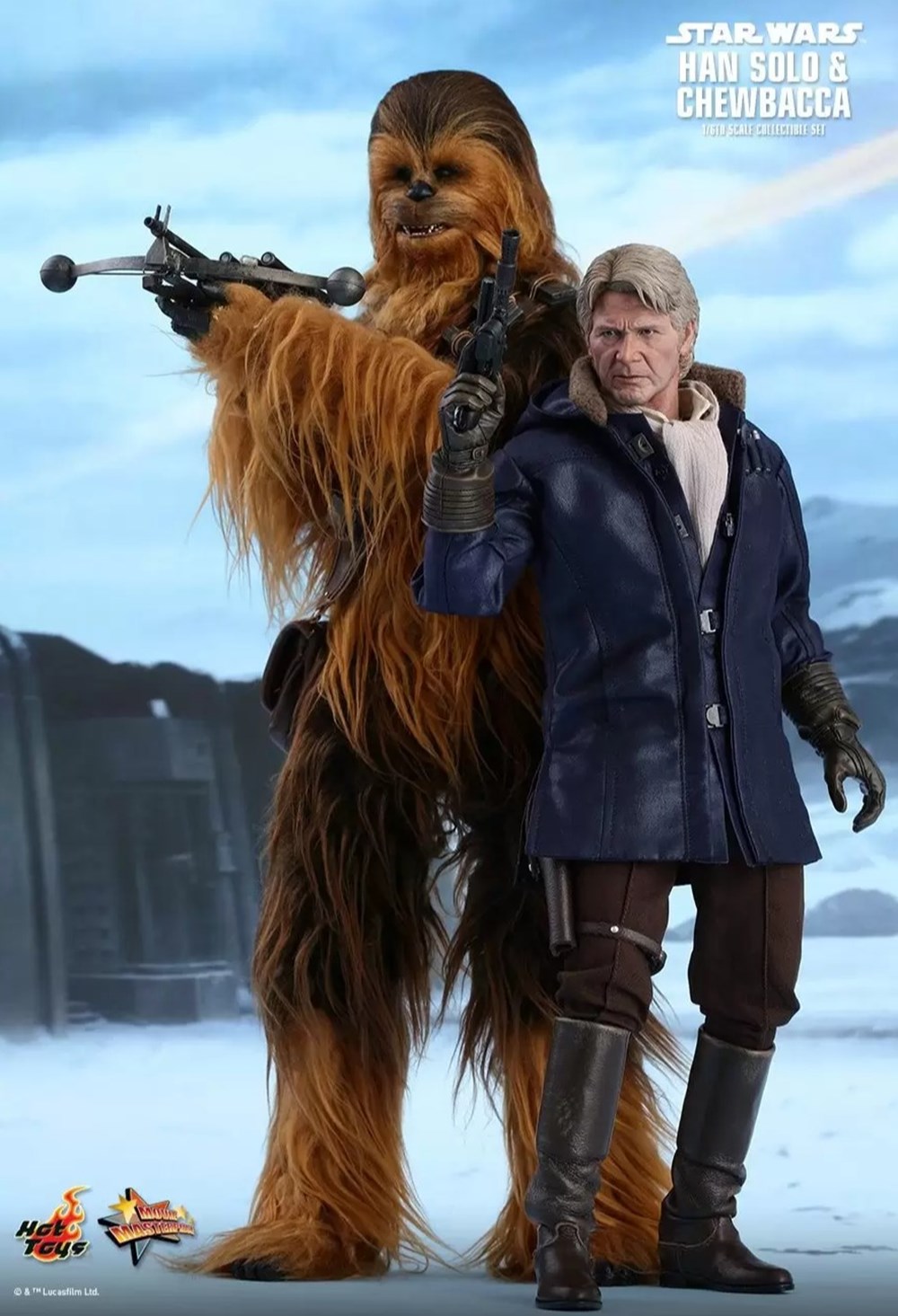 figurines cinema star wars han solo chewbacca mms376