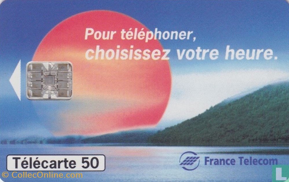France- Pour téléphoner, choisissez votre heure- Schlumberger 07.1 (1992) divers telecartes cartes telephoniques france pour telephoner choisissez votre heure schlumberger 07 1 1992