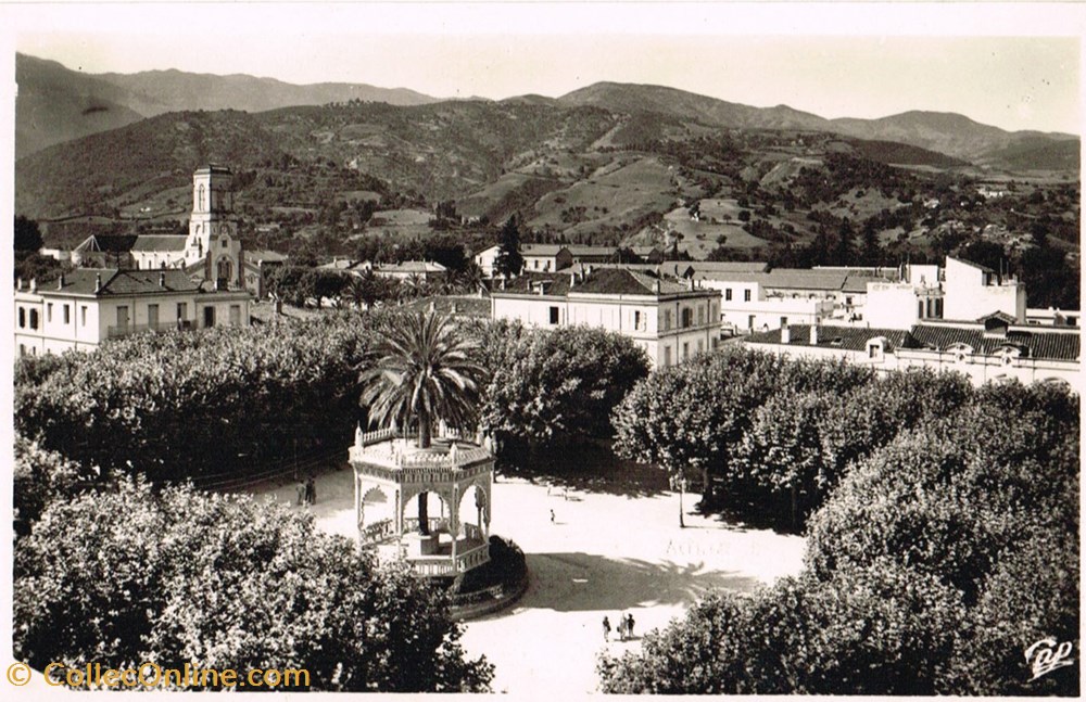 cartes postales algerie blida place armes vers atlas