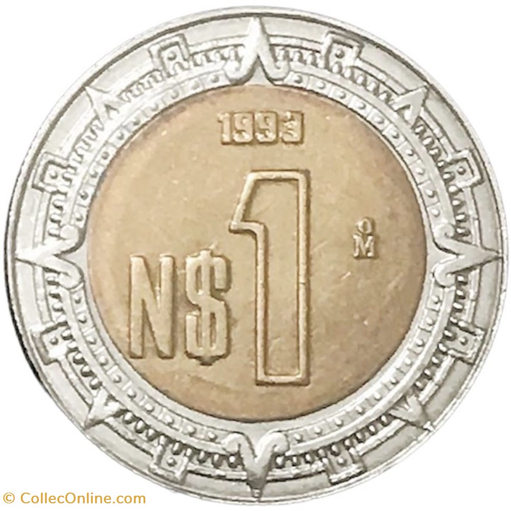 monnaies monde 1 nouveau peso mexique 1993