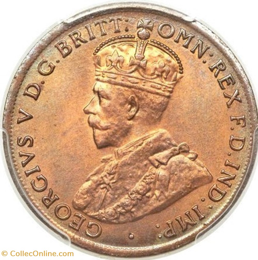1 Penny Australie Georges V monnaies monde 1 penny australie georges v