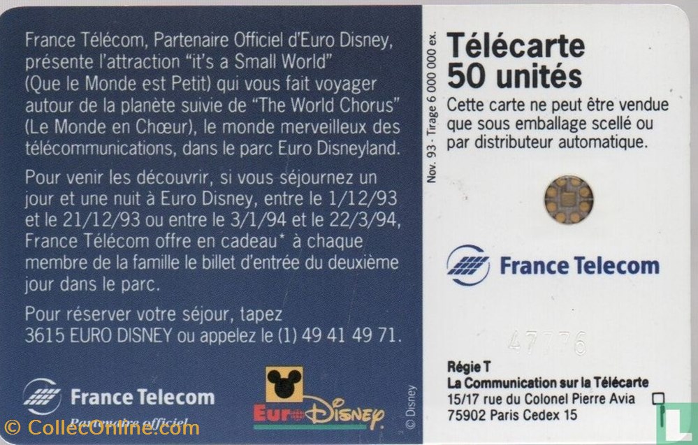 France- Euro Disney - Le Cadeau- Schlumberger 05an divers telecartes cartes telephoniques france euro disney le cadeau schlumberger 05an