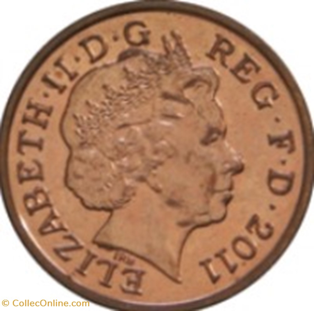 1 penny Elizabeth II 4e portrait; Blason Royal 2009 monnaies monde royaume uni 1 penny elizabeth ii 4e portrait blason royal 2009