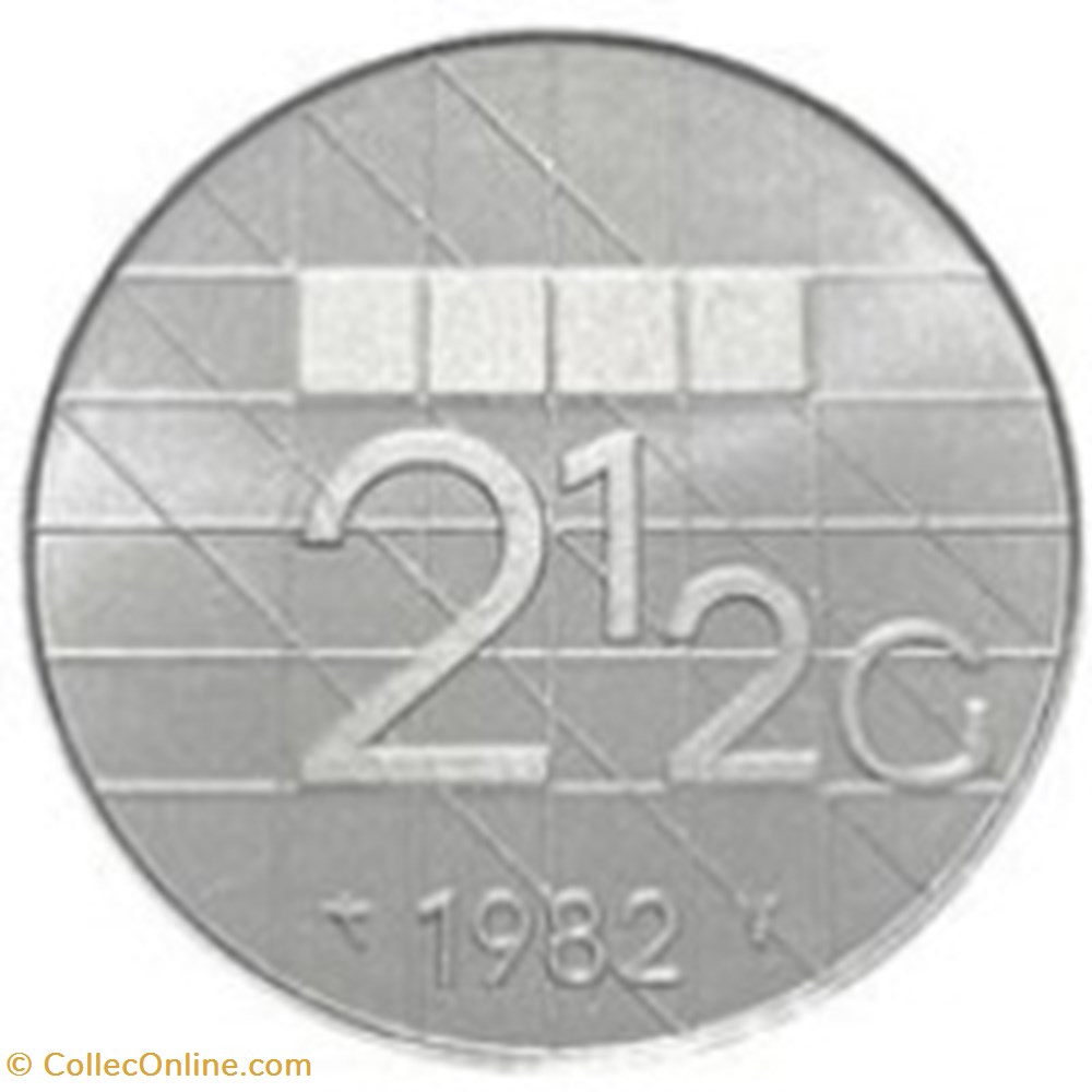 monnaies monde 2 1 2 gulden pays bas 1982