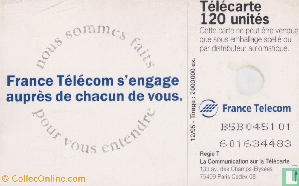 divers telecartes cartes telephoniques france france telecom engage aupres de chacun de vous gemplus 01 2