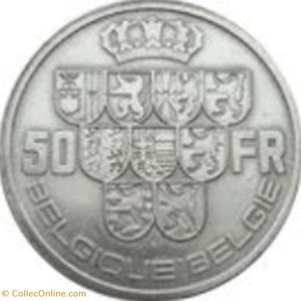 monnaies monde 50 francs belgique 1940