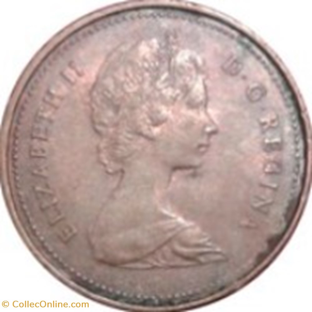 monnaies monde 1 cent elisabeth ii diademe modifie ramille erable poids reduit maple leaf canada 1980