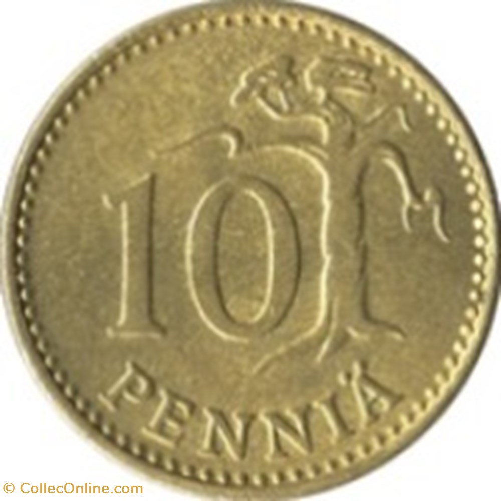 10 pennies 1964 Finlande monnaies monde 10 pennies 1964 finlande