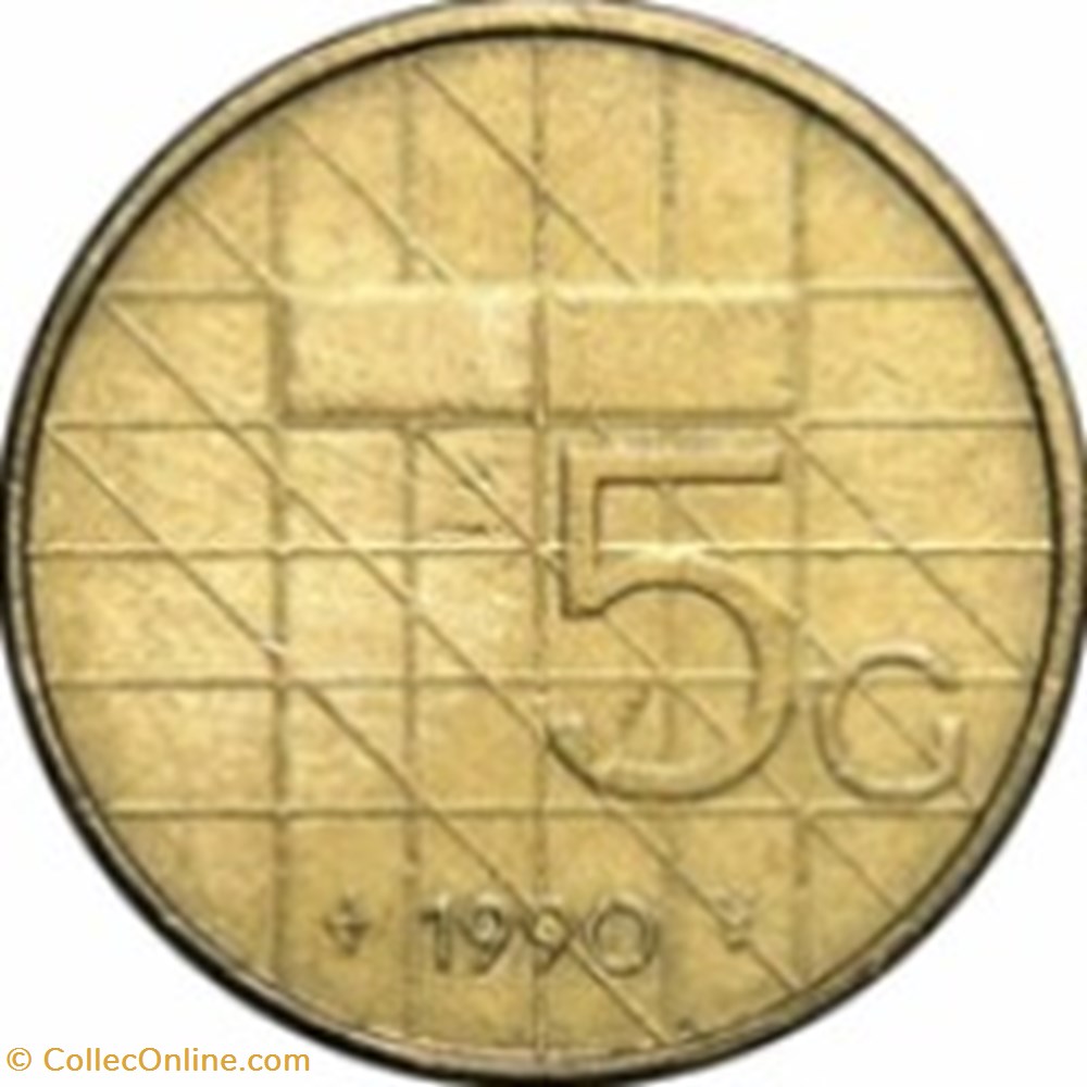 5 Gulden Pays-Bas 1991 monnaies monde 5 gulden pays bas 1991