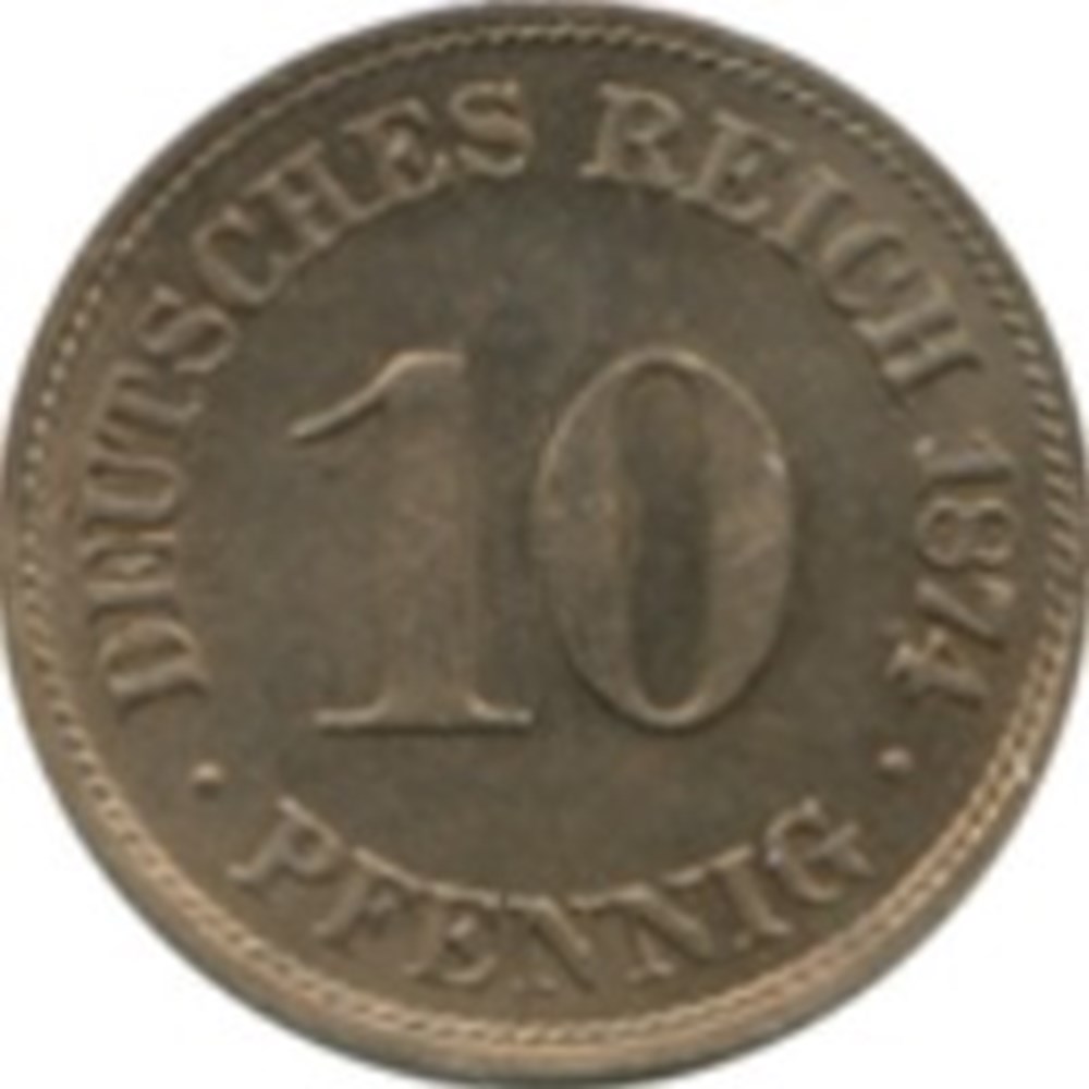 10 Pfennig Empire Allemagne 1874 (A) monnaies monde 10 pfennig empire allemagne 1874 a