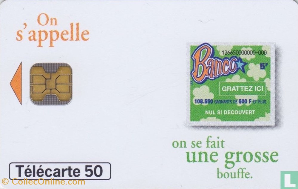 France- Banco- Oberthur 01 (1992) divers telecartes cartes telephoniques france banco oberthur 01 1992