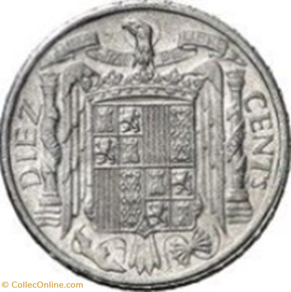 10 centimos Cavalier ibérique Espagne 1945 monnaies monde 10 centimos cavalier iberique espagne 1945