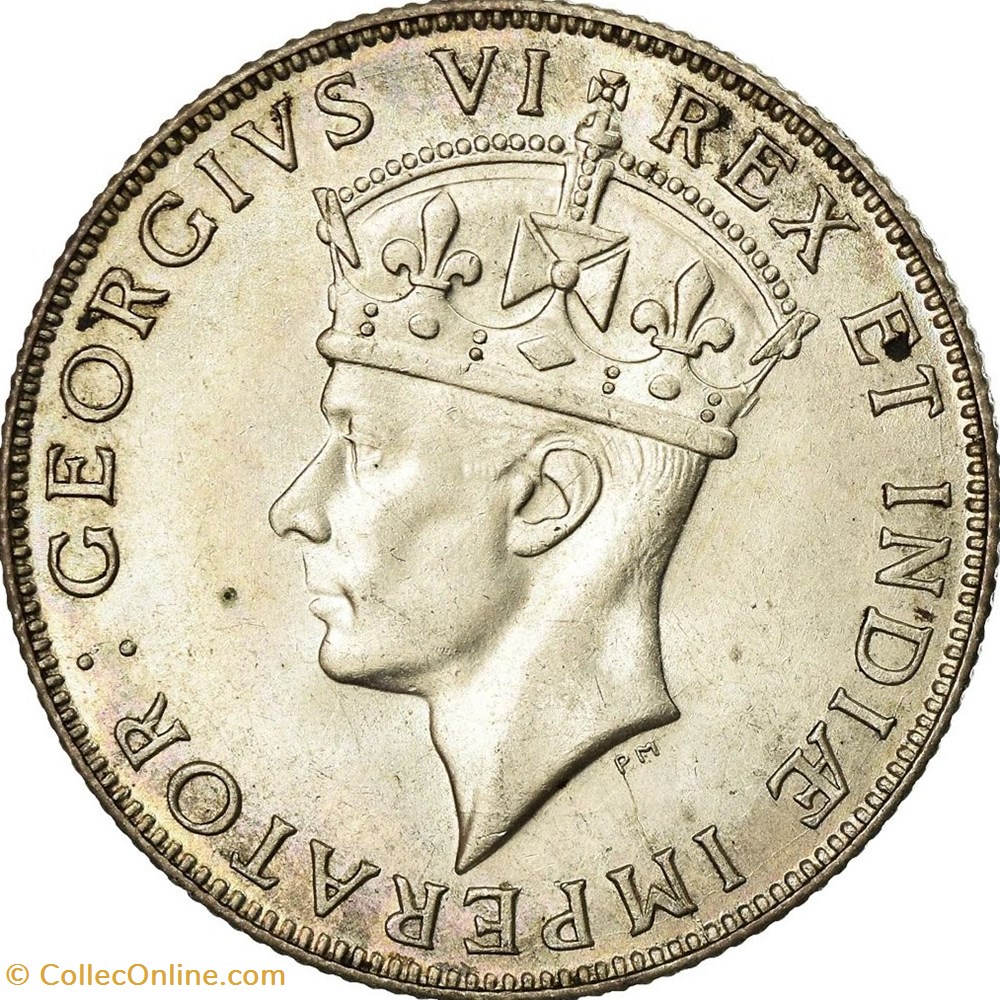 monnaies monde afrique occidentale britannique 1 shilling george vi east africa