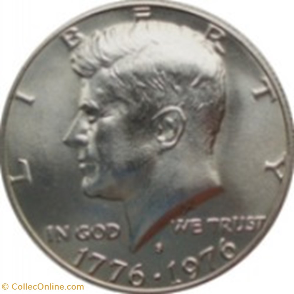 Half Dollar "Kennedy Bicentennial" Etats-Unis 1976 S monnaies monde half dollar kennedy bicentennial etats unis 1976 s