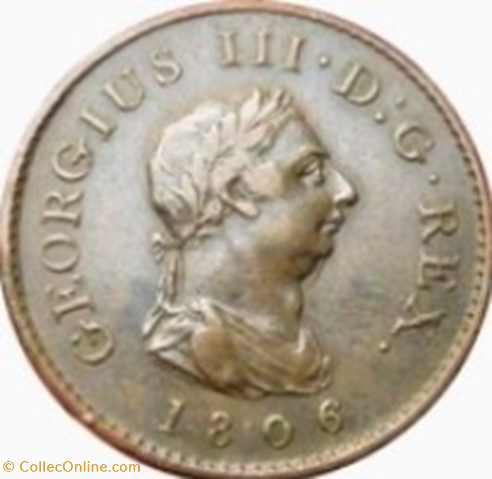 1 farthing George III 2e effigie, sans valeur faciale Angleterre 1806 monnaies monde royaume uni 1 farthing george iii 2e effigie sans valeur faciale angleterre 1806