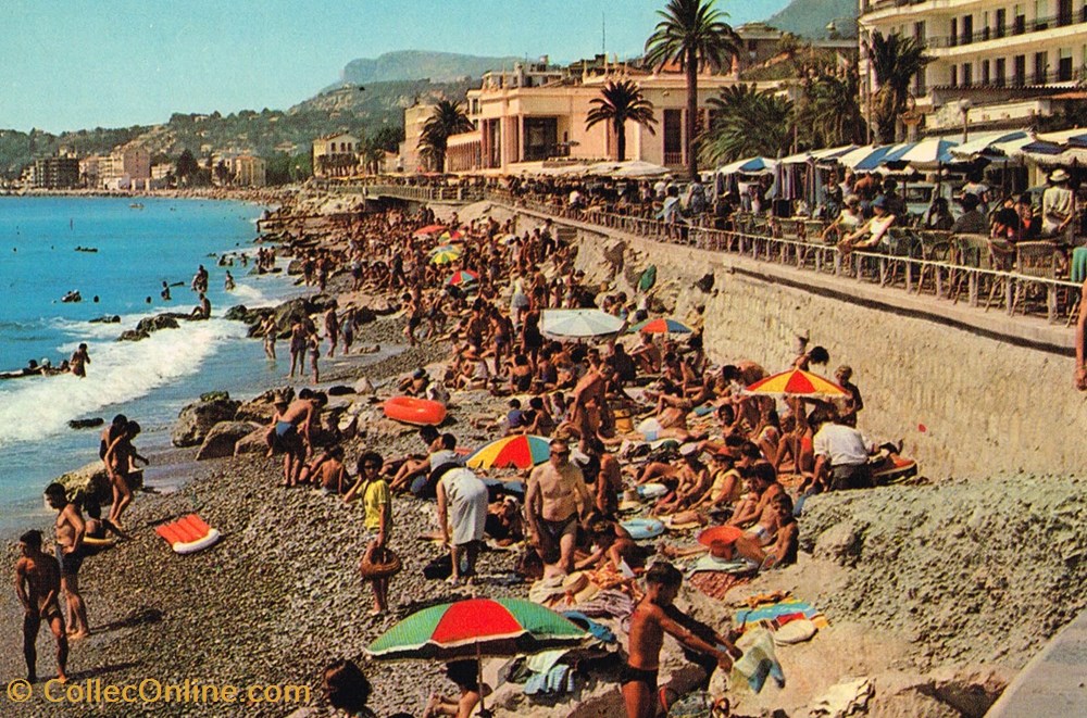 France-Alpes Martimes-Menton-plage cartes postales france alpes martimes menton plage