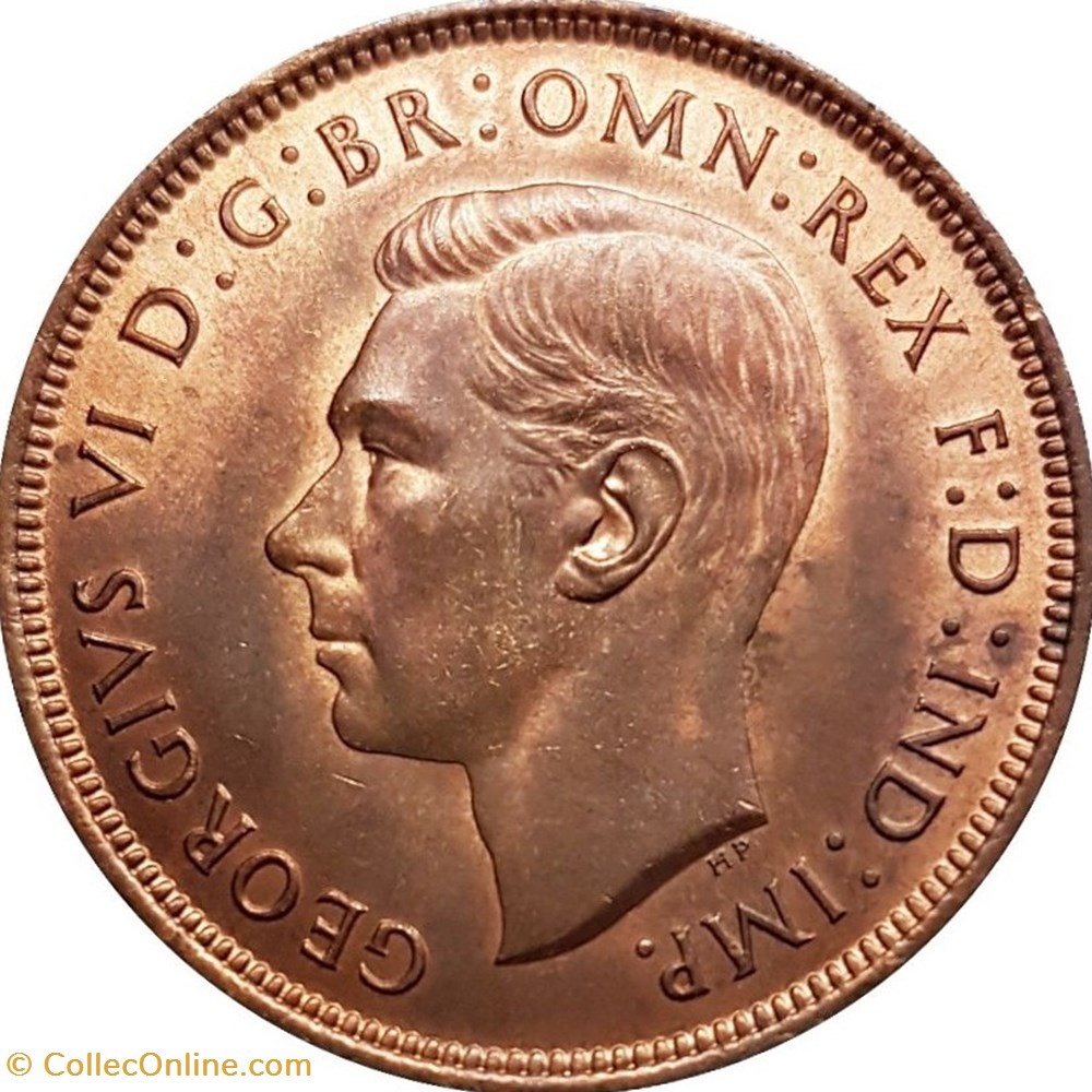 1 penny George VI avec "IND:IMP." Angleterre 1944 monnaies monde royaume uni 1 penny george vi avec ind imp angleterre 1944