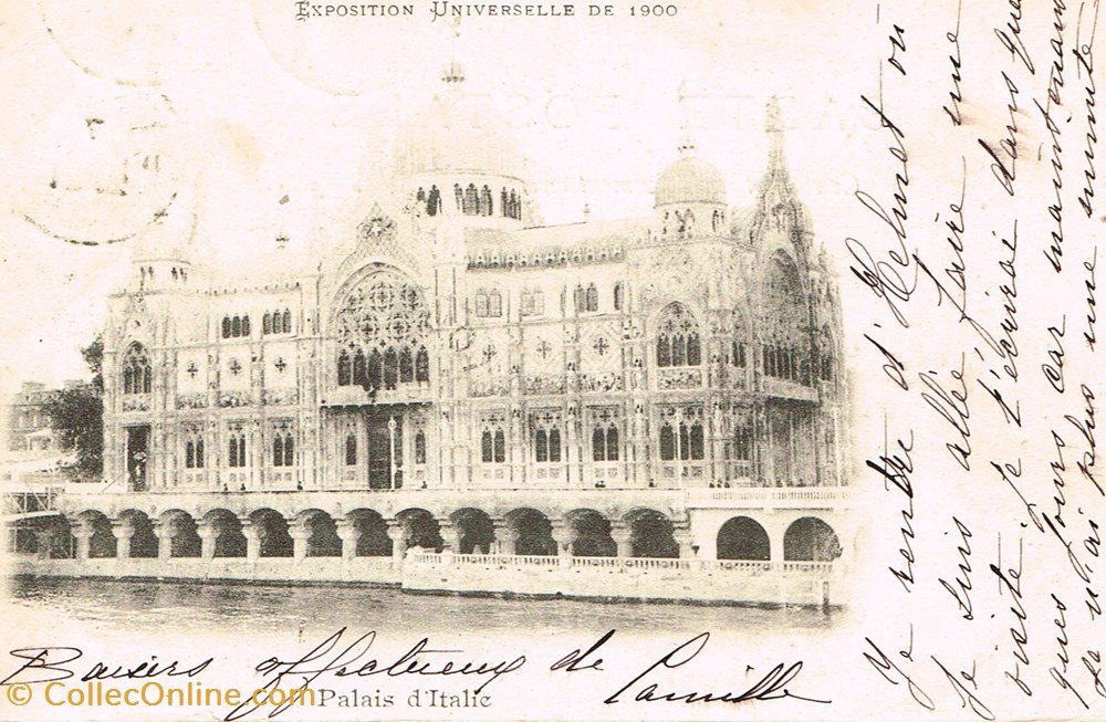 cartes postales france paris exposition universelle de 1900 palais italie