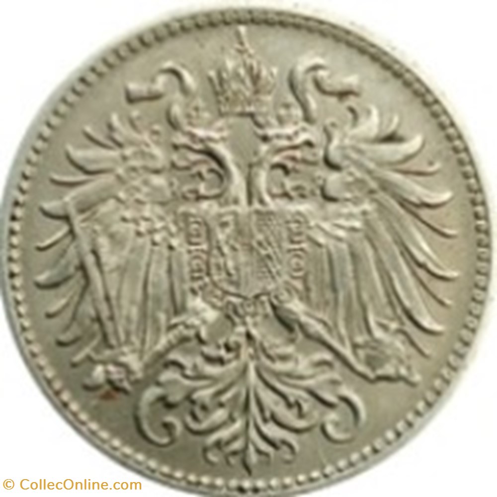 monnaies monde 10 heller franz joseph i blason avec lion et etoiles autriche 1915