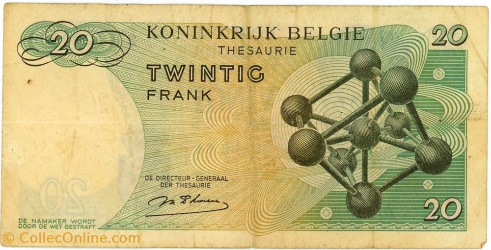 Belgique-20 Francs Baudouin I-15-06-1964 billets belgique 20 francs baudouin i 15 06 1964