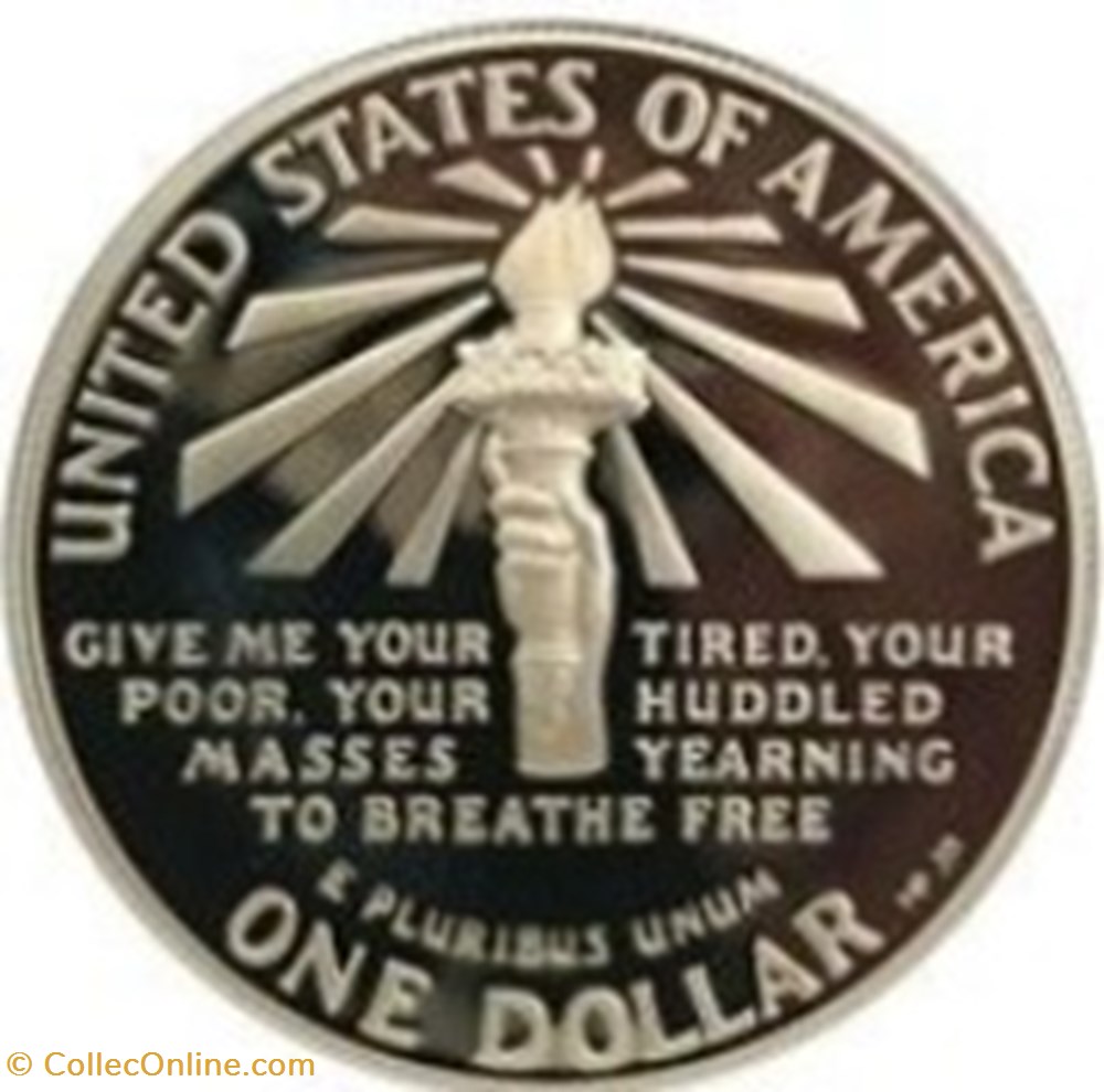 Etats Unis-1 dollar Statue de la liberté 1986 S Uncirculated monnaies monde etats unis 1 dollar statue de la liberte 1986 s uncirculated